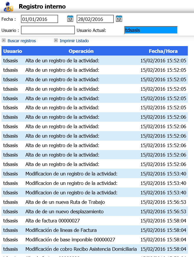 ASISGES.COM Registro Interno