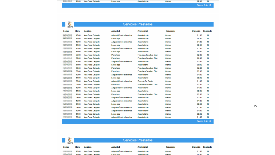 ASISGES.COM Informe de Servicios Prestados