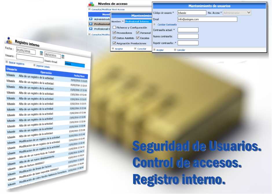 ASISGES.COM Seguridad de usuarios.